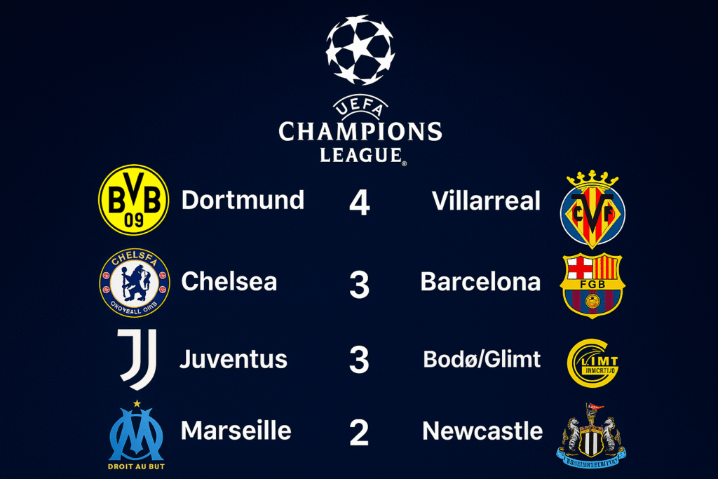 UEFA Champions League: A Night of Shock Results as Underdogs Rise Across Europe