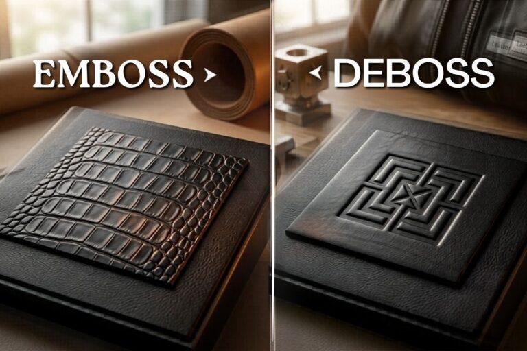 Difference Between Emboss and Deboss Leather